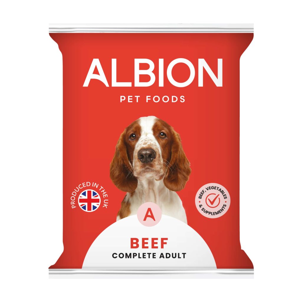 Albion pet foods beef complete adult