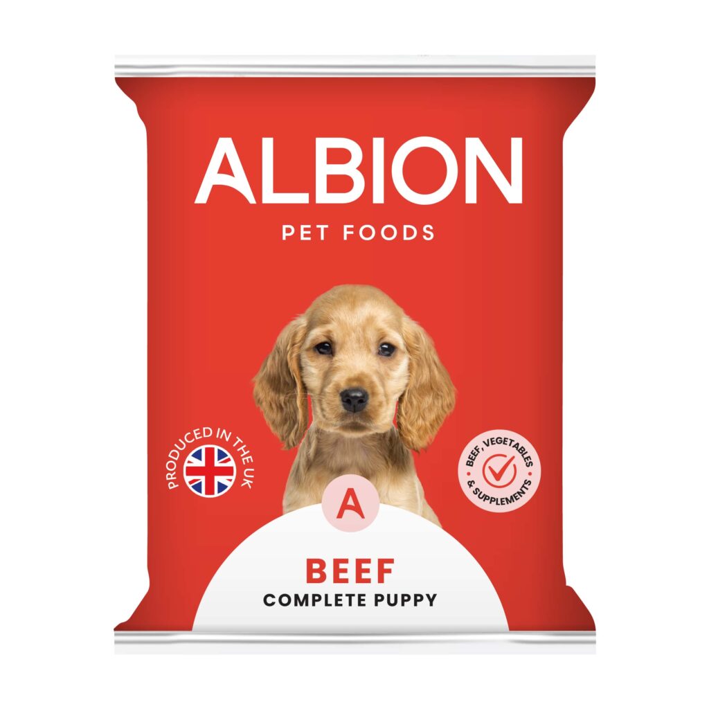 Albion pet foods beef complete puppy