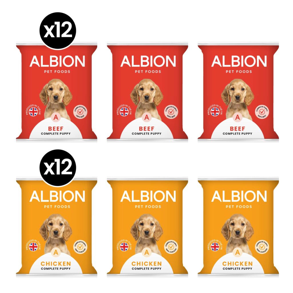 Puppy Starter Hamper Range by Albion Pet Foods Packaging
