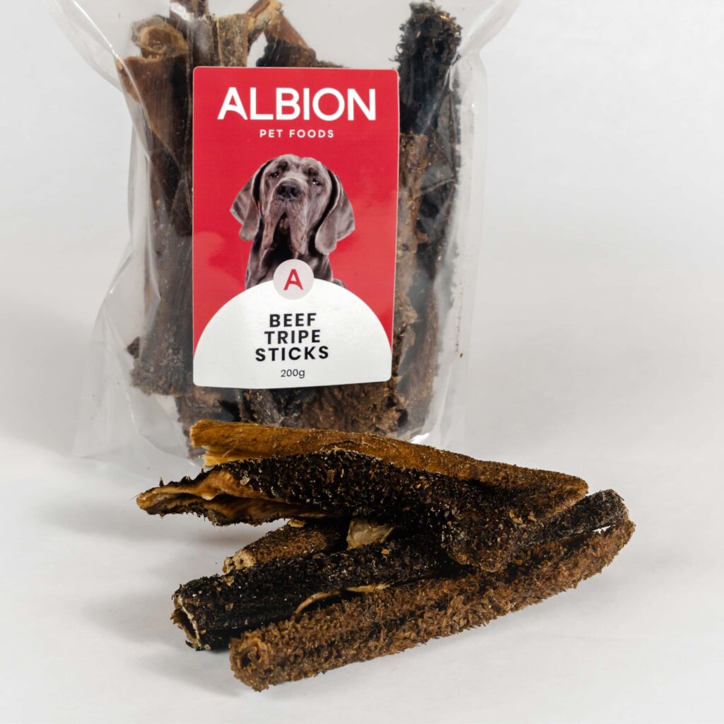 Albion Pet Foods Beef Tripe Sticks 200g