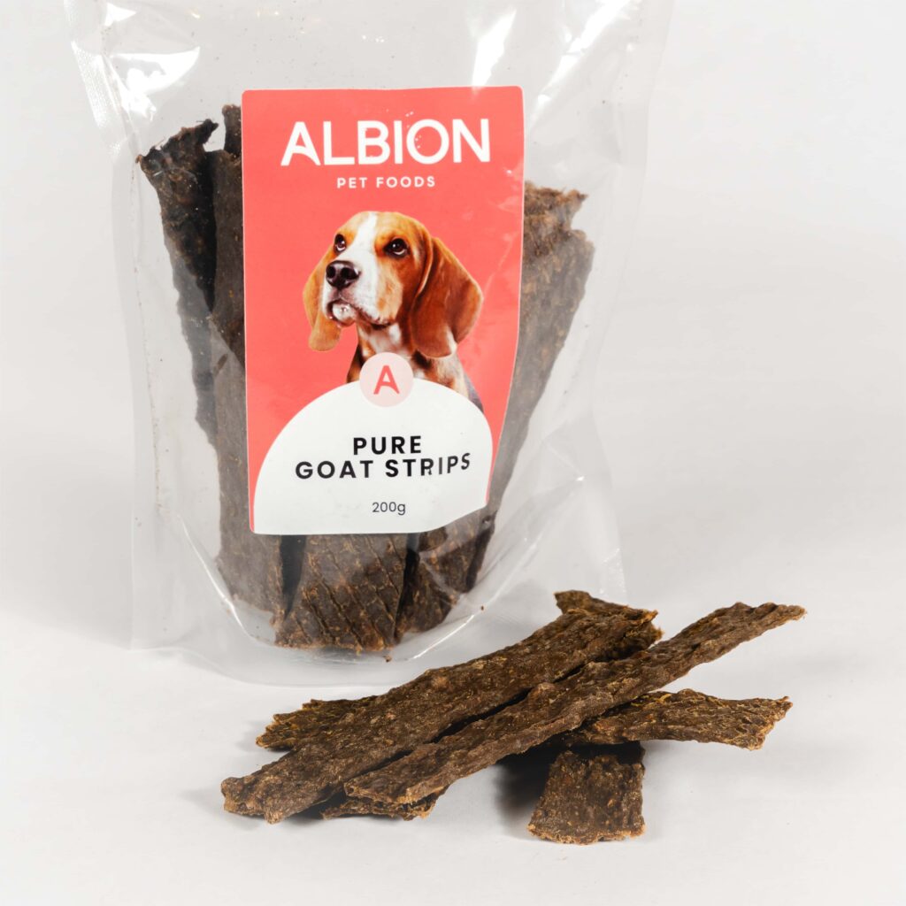 Albion Pet Foods Pure Goat Strips 200g