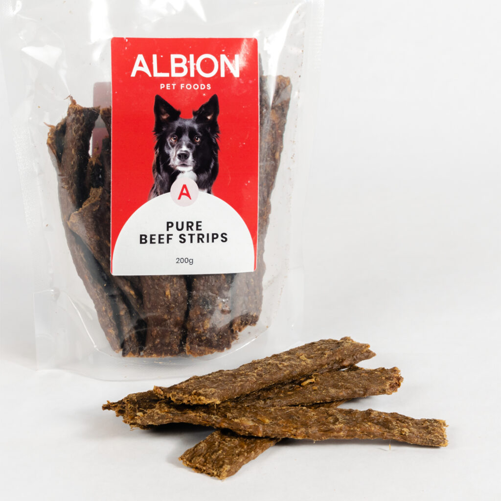 Albion Pet Foods Pure Beef Strips 200g