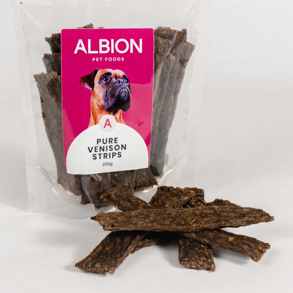 Albion Pet Foods Pure Venison Strips 200g